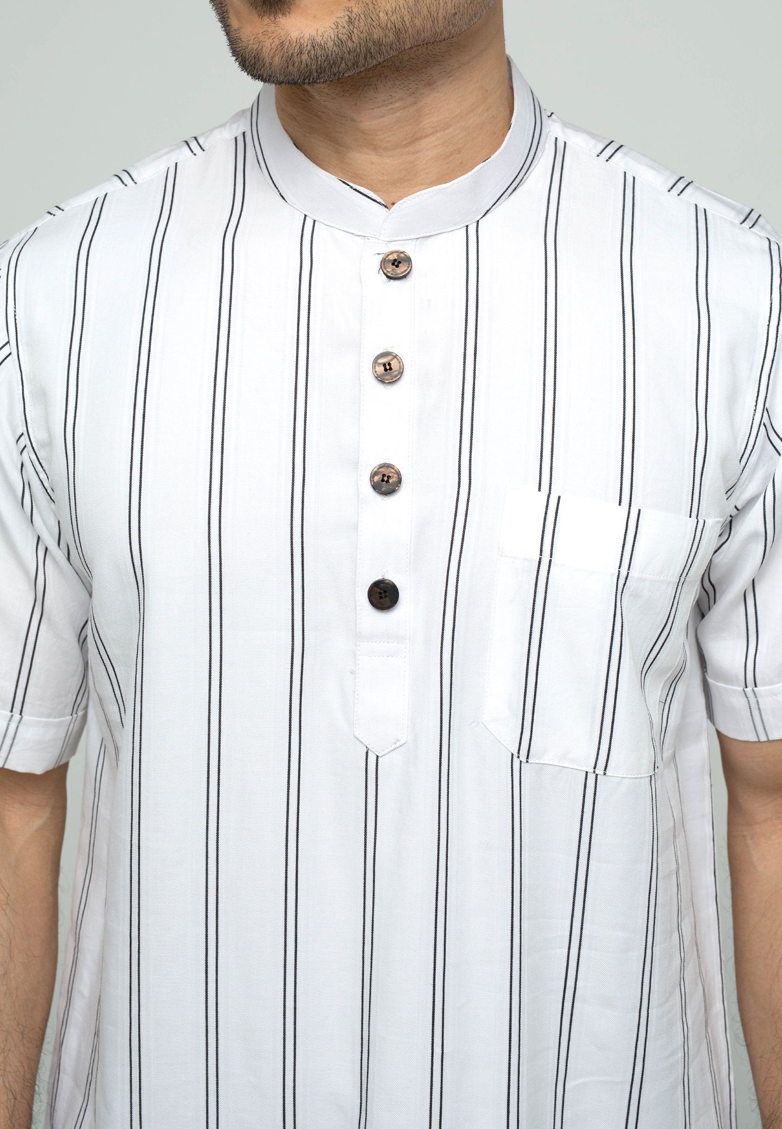 Kurta Arjuna Mandarin Collar