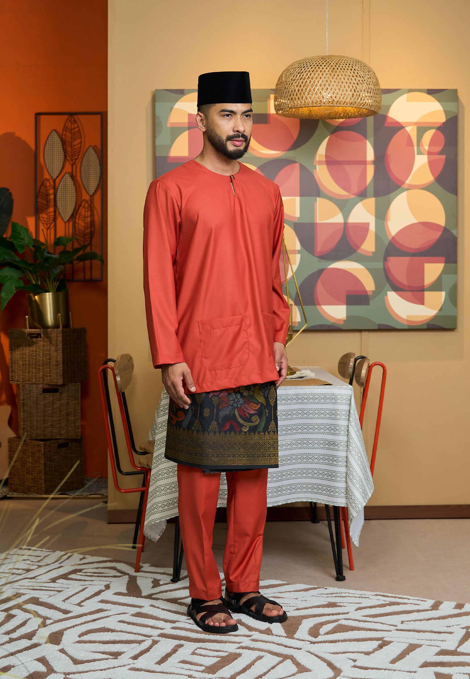 Baju Melayu Teluk Belanga Mark II - Brick Orange (Men)