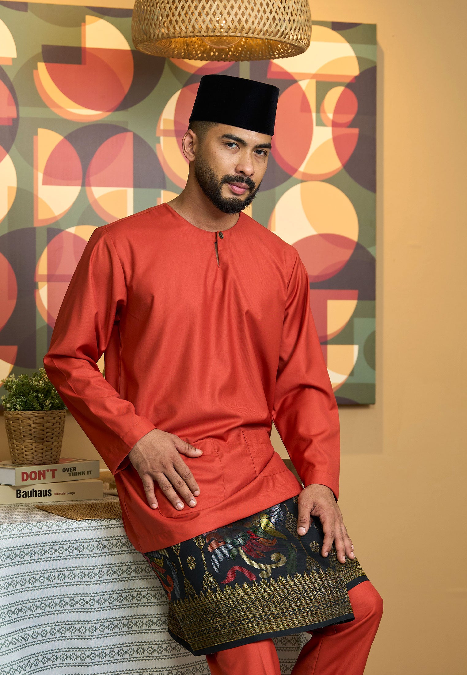Baju Melayu Teluk Belanga Mark II - Brick Orange (Men)