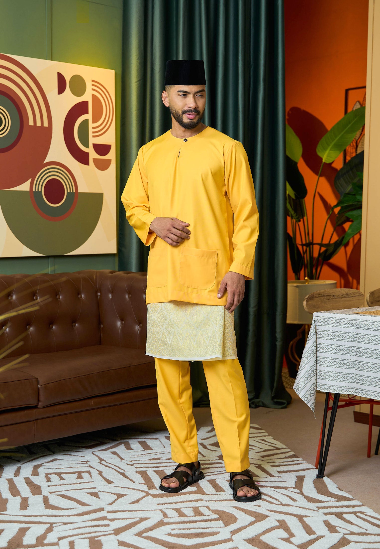 Baju Melayu Teluk Belanga Mark II - Yellow Mango (Men)