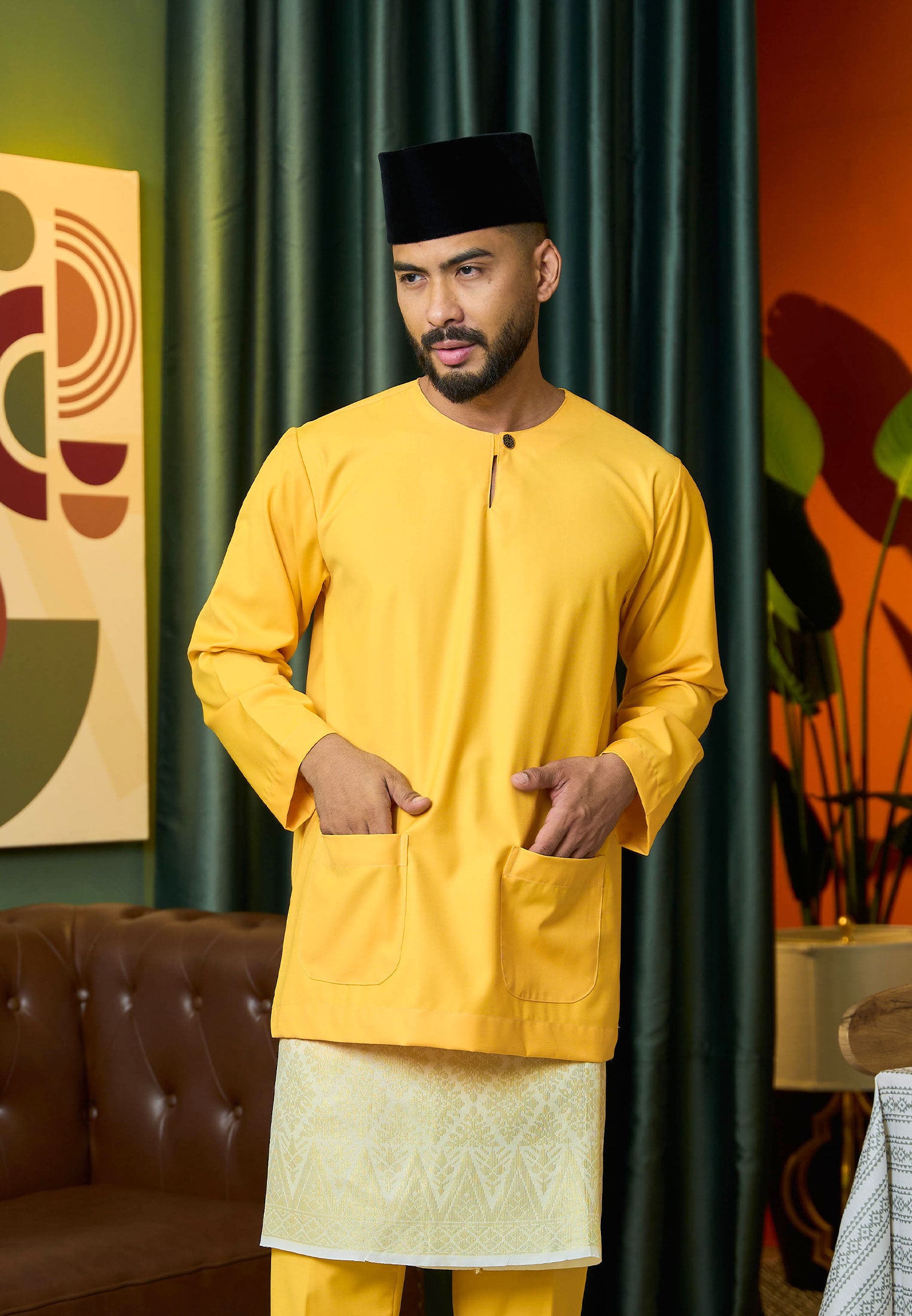 Baju Melayu Teluk Belanga Mark II - Yellow Mango (Men)