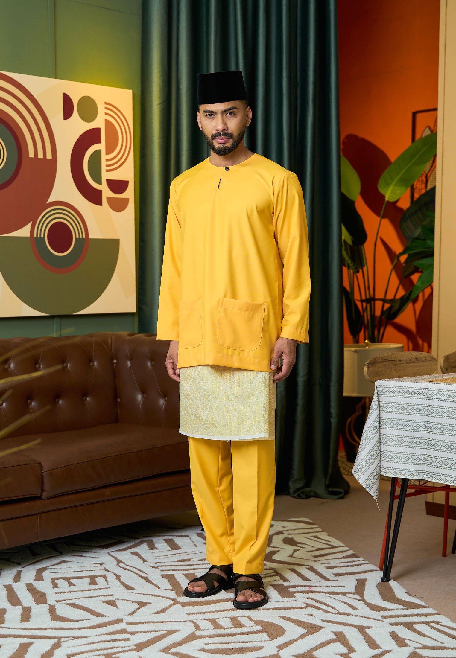Baju Melayu Teluk Belanga Mark II - Yellow Mango (Men)