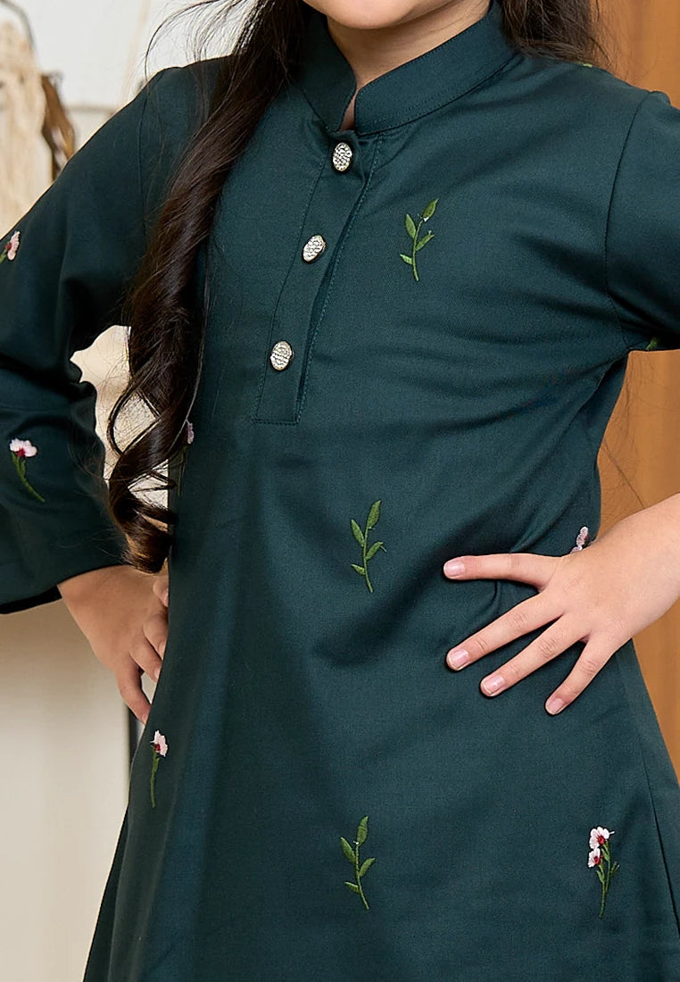 Anggun Kurung Klasik - Emerald Green (Kids)
