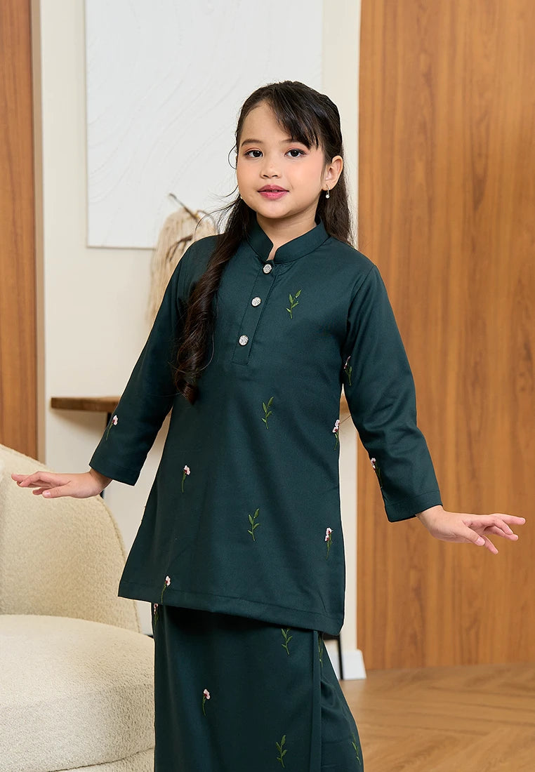 Anggun Kurung Klasik - Emerald Green (Kids)