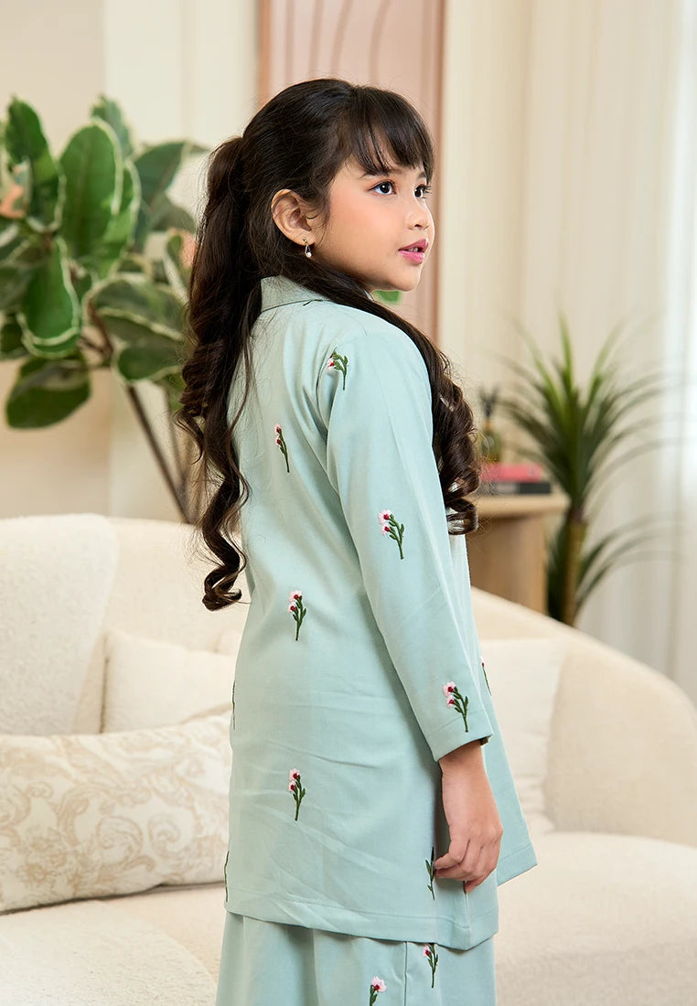Anggun Kurung Klasik - Mint Green (Kids)