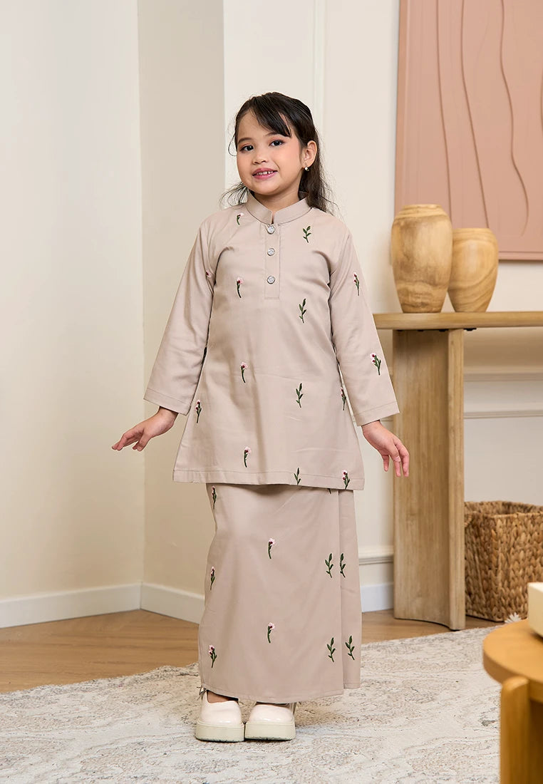 Anggun Kurung Klasik - Nude Champagne (Kids)