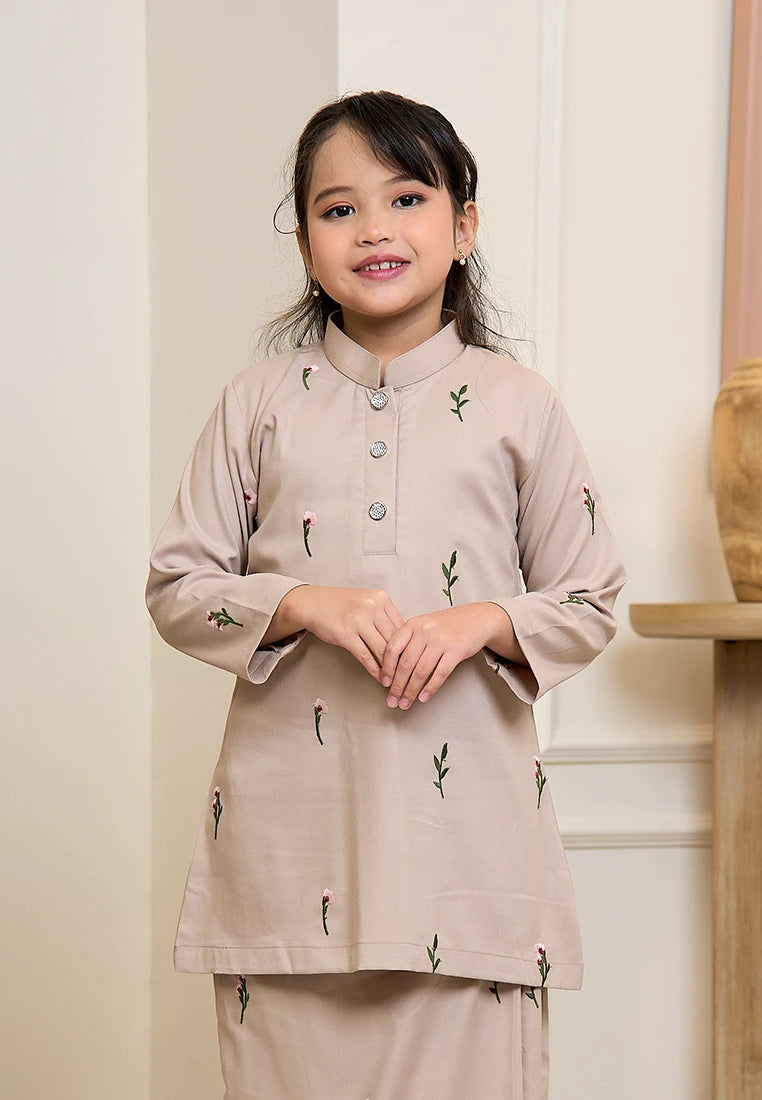 Anggun Kurung Klasik - Nude Champagne (Kids)