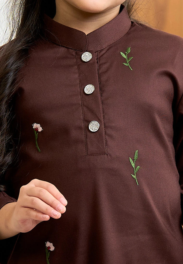Anggun Kurung Klasik - Rich Brown (Kids)