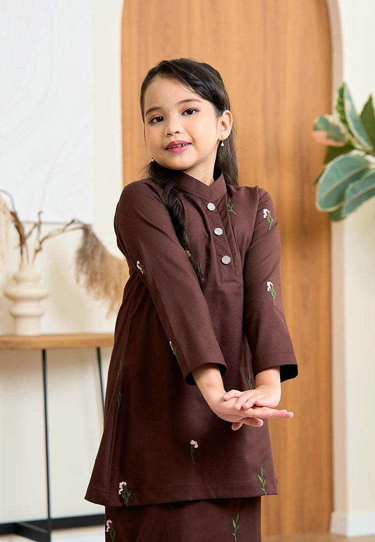Anggun Kurung Klasik - Rich Brown (Kids)