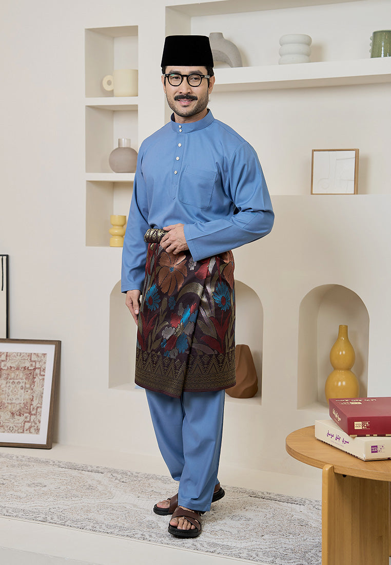 Baju Melayu Cekak Musang Mark III - Ash Blue