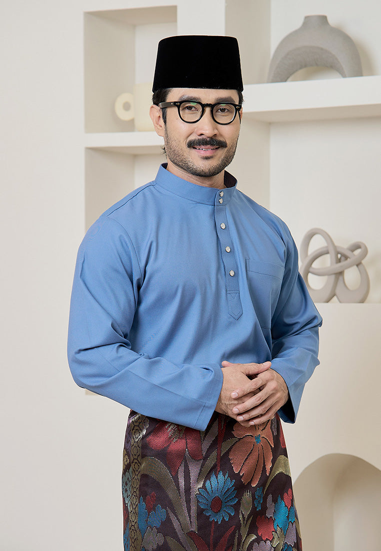 Baju Melayu Cekak Musang Mark III - Ash Blue