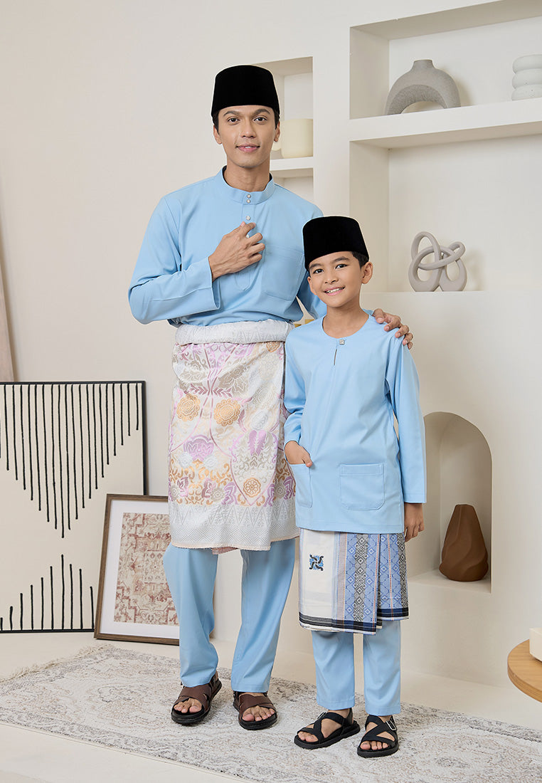Baju Melayu Cekak Musang Mark III - Baby Blue
