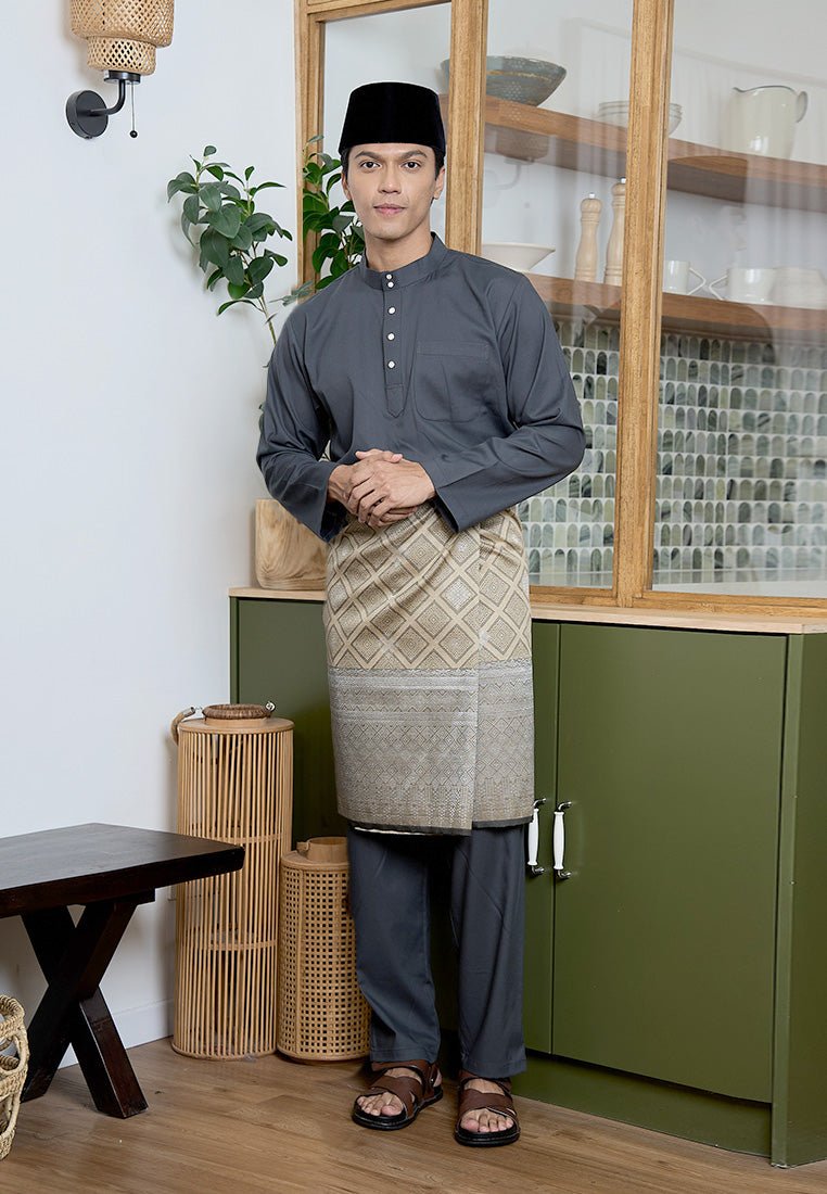 Baju Melayu Cekak Musang Mark III - Dark Grey