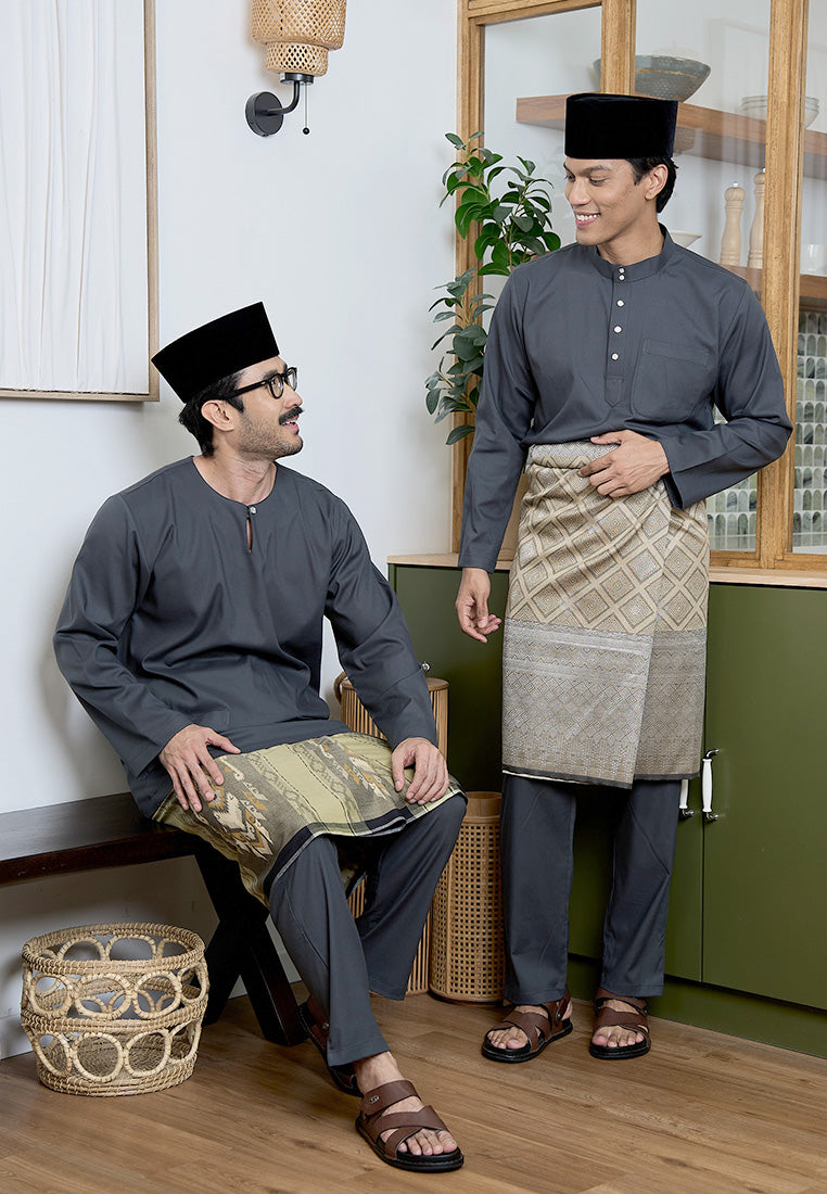 Baju Melayu Cekak Musang Mark III - Dark Grey