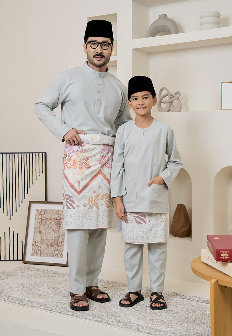Baju Melayu Cekak Musang Mark III - Dusty Grey