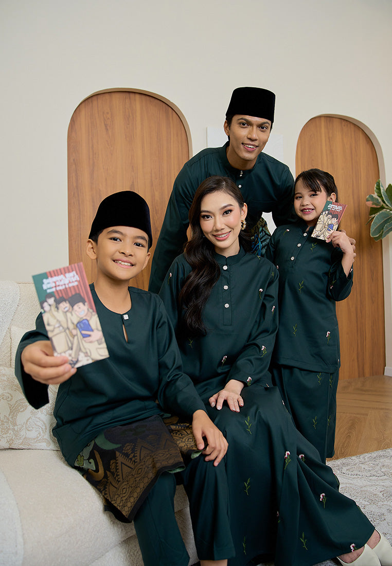 Baju Melayu Cekak Musang Mark III - Emerald Green