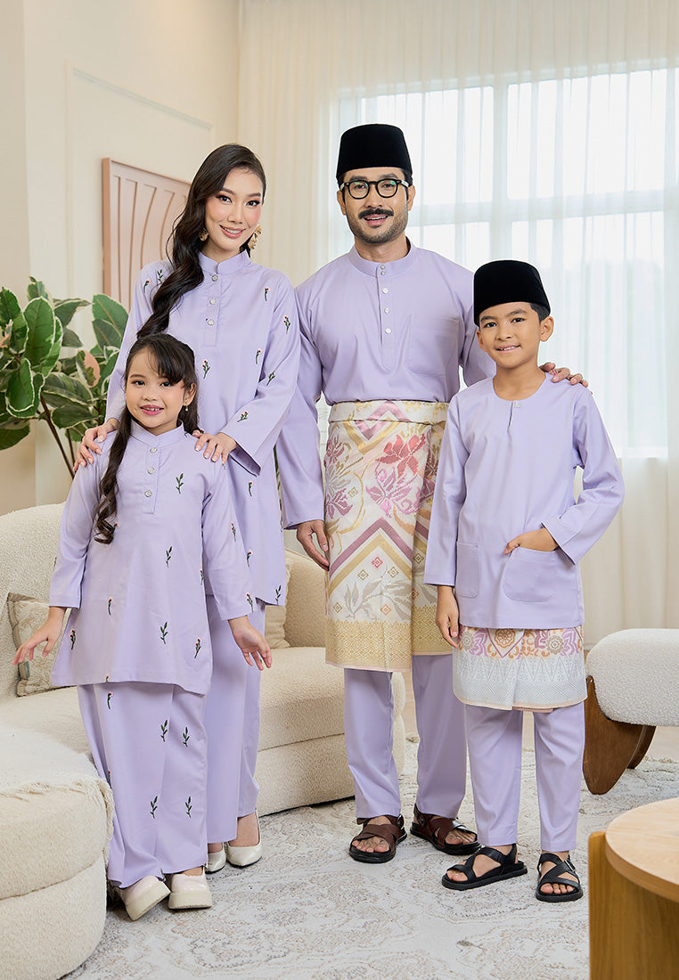 Baju Melayu Cekak Musang Mark III - Lilac