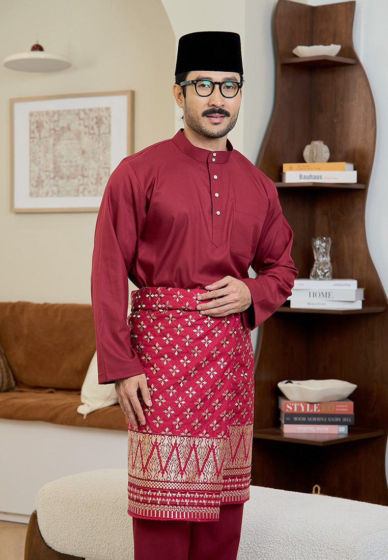 Baju Melayu Cekak Musang Mark III - Maroon