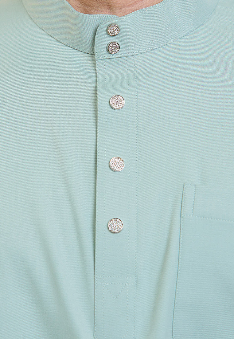 Baju Melayu Cekak Musang Mark III - Mint Green
