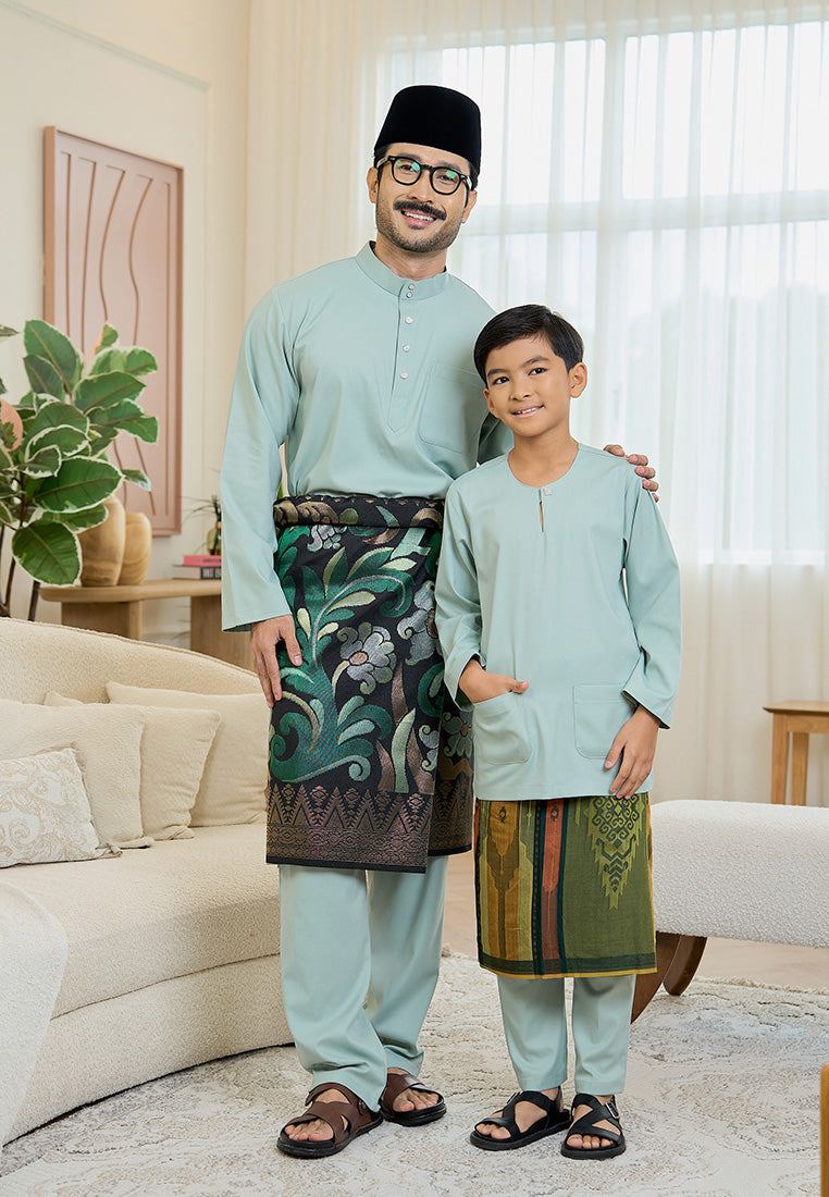 Baju Melayu Cekak Musang Mark III - Mint Green