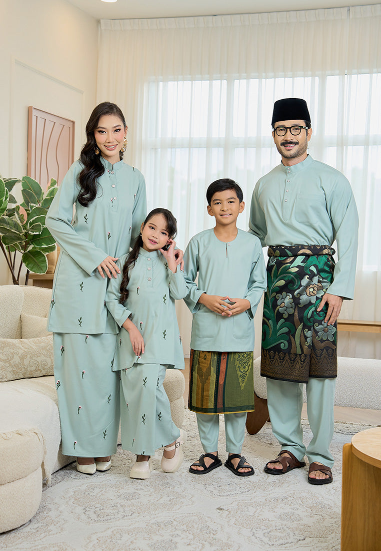 Baju Melayu Cekak Musang Mark III - Mint Green