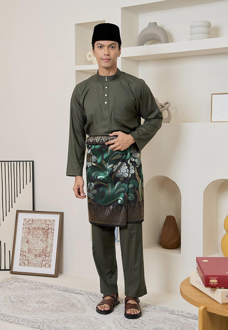 Baju Melayu Cekak Musang Mark III - Olive Green