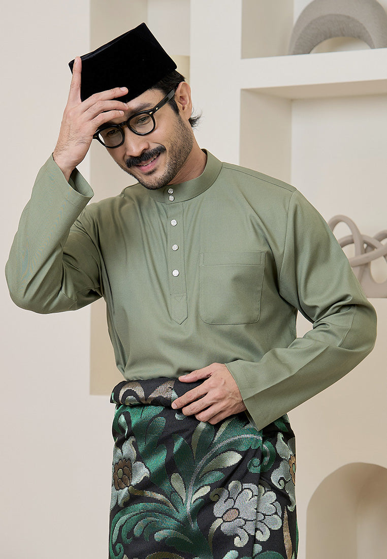 Baju Melayu Cekak Musang Mark III - Sage Green