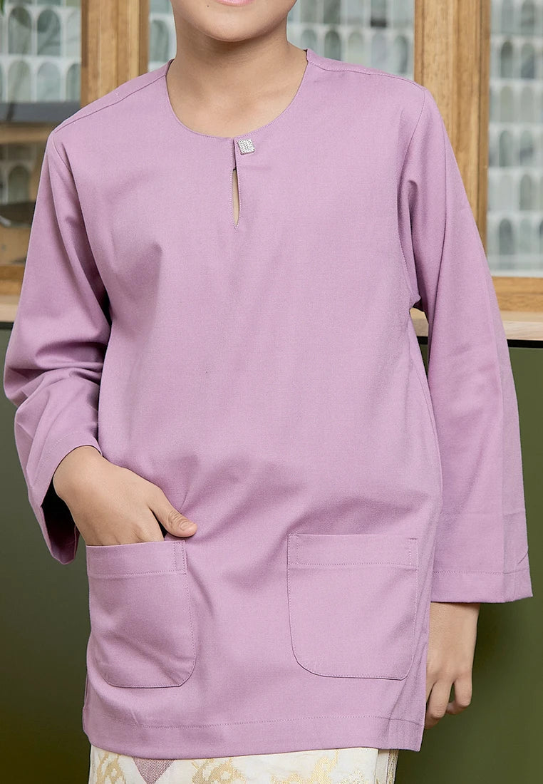 Baju Melayu Teluk Belanga Mark III - Dusty Purple (Kids)