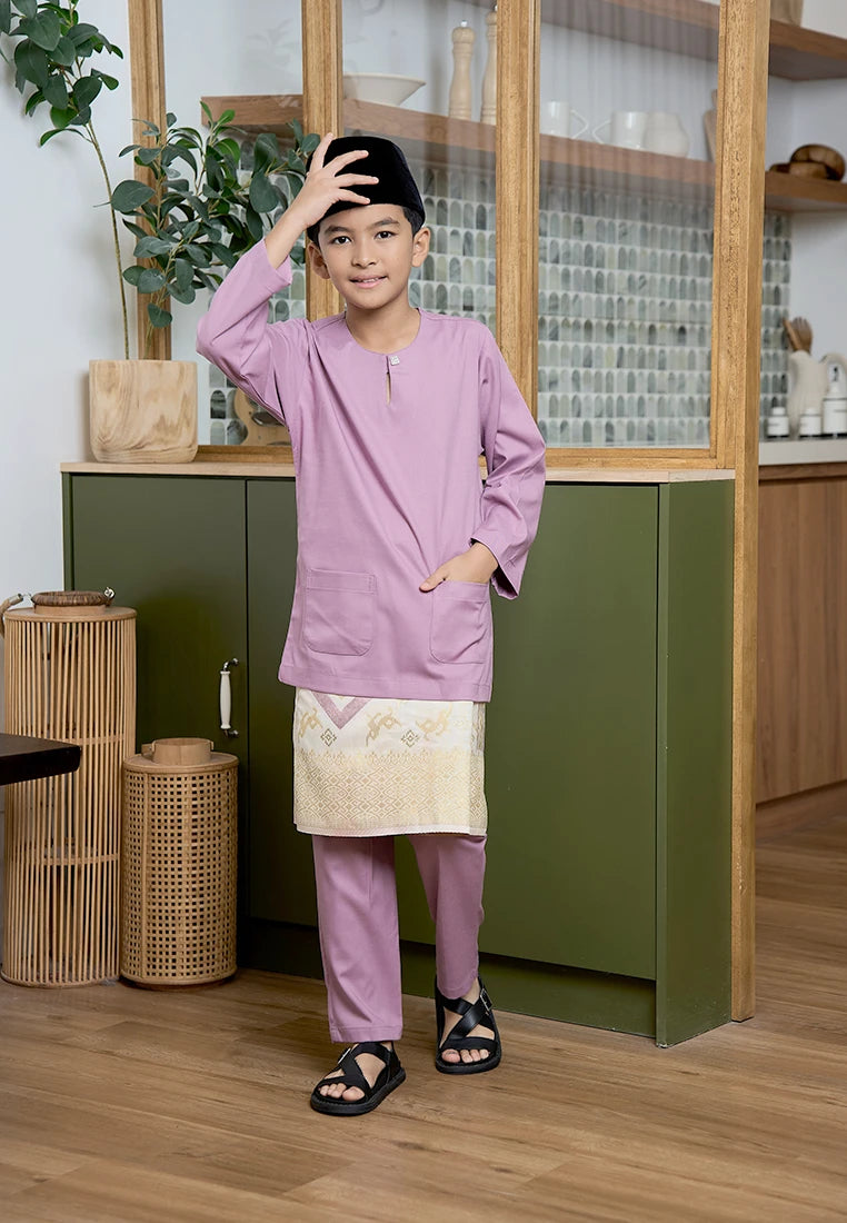 Baju Melayu Teluk Belanga Mark III - Dusty Purple (Kids)