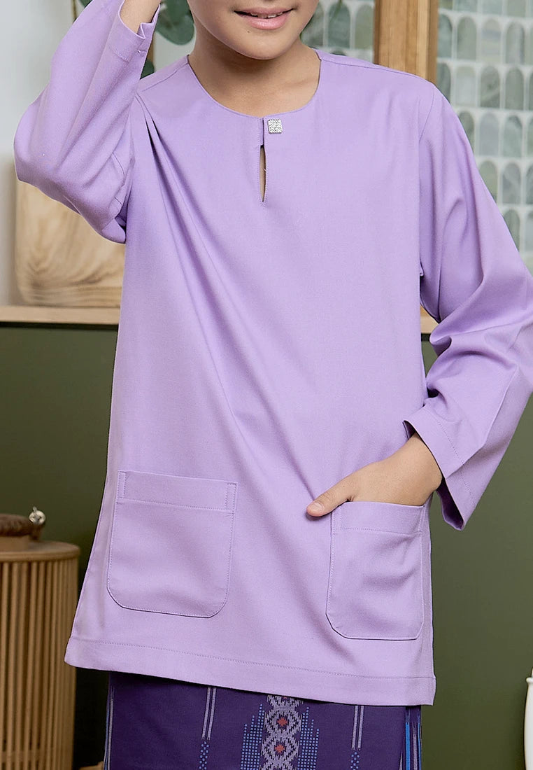 Baju Melayu Teluk Belanga Mark III - Lavender (Kids)