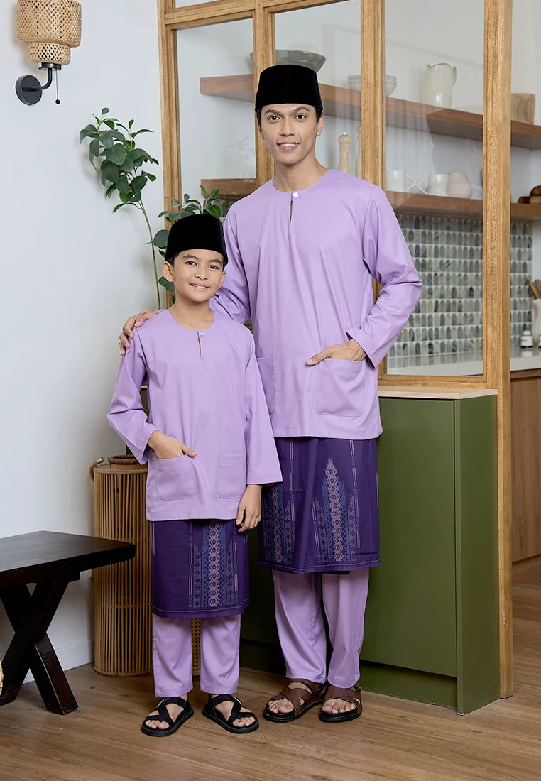 Baju Melayu Teluk Belanga Mark III - Lavender (Kids)