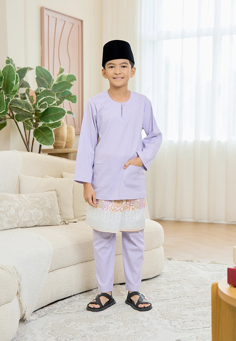 Baju Melayu Teluk Belanga Mark III - Lilac (Kids)
