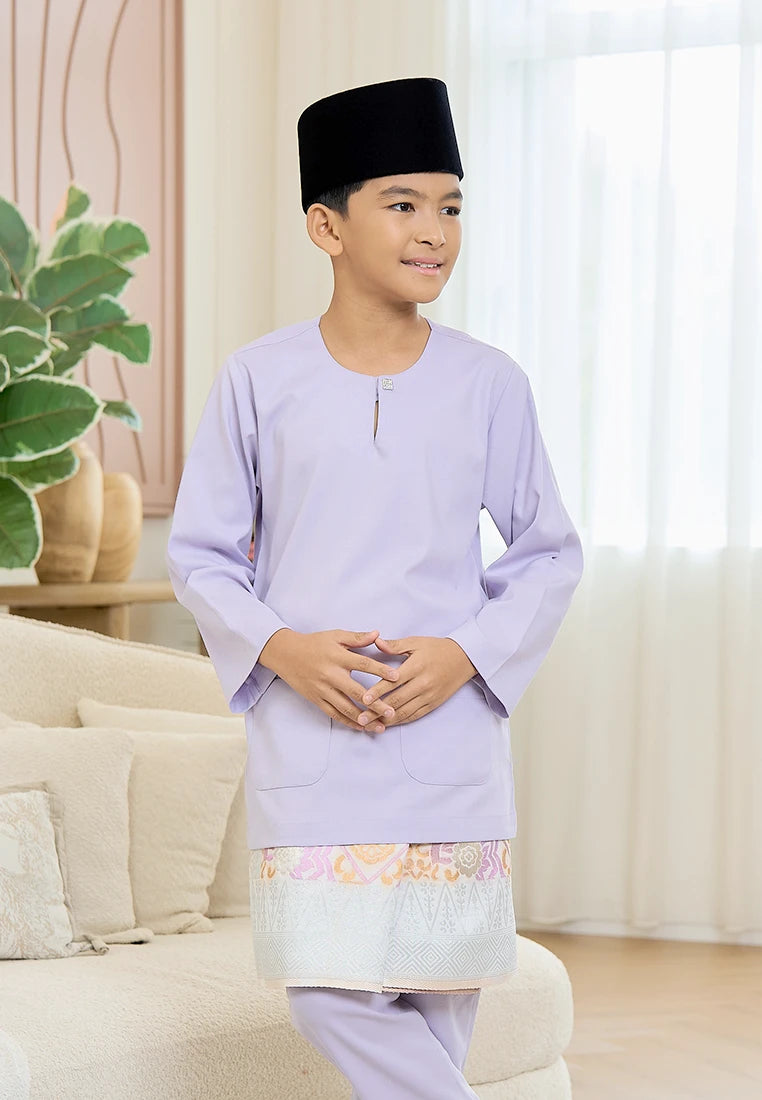 Baju Melayu Teluk Belanga Mark III - Lilac (Kids)