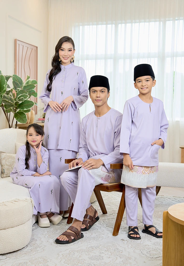 Baju Melayu Teluk Belanga Mark III - Lilac (Kids)