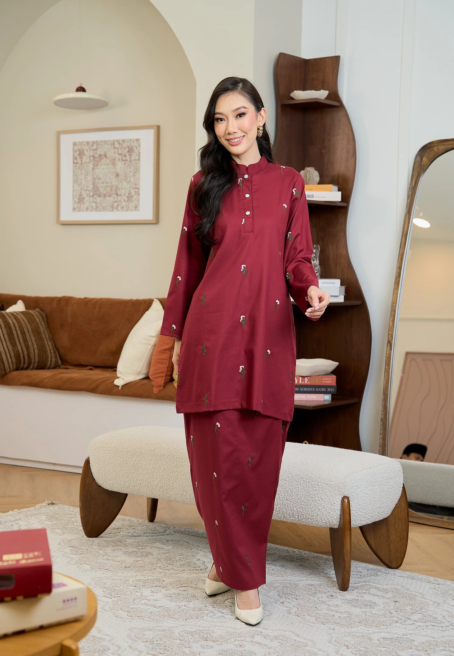 Anggun Kurung Klasik - Maroon (Women)