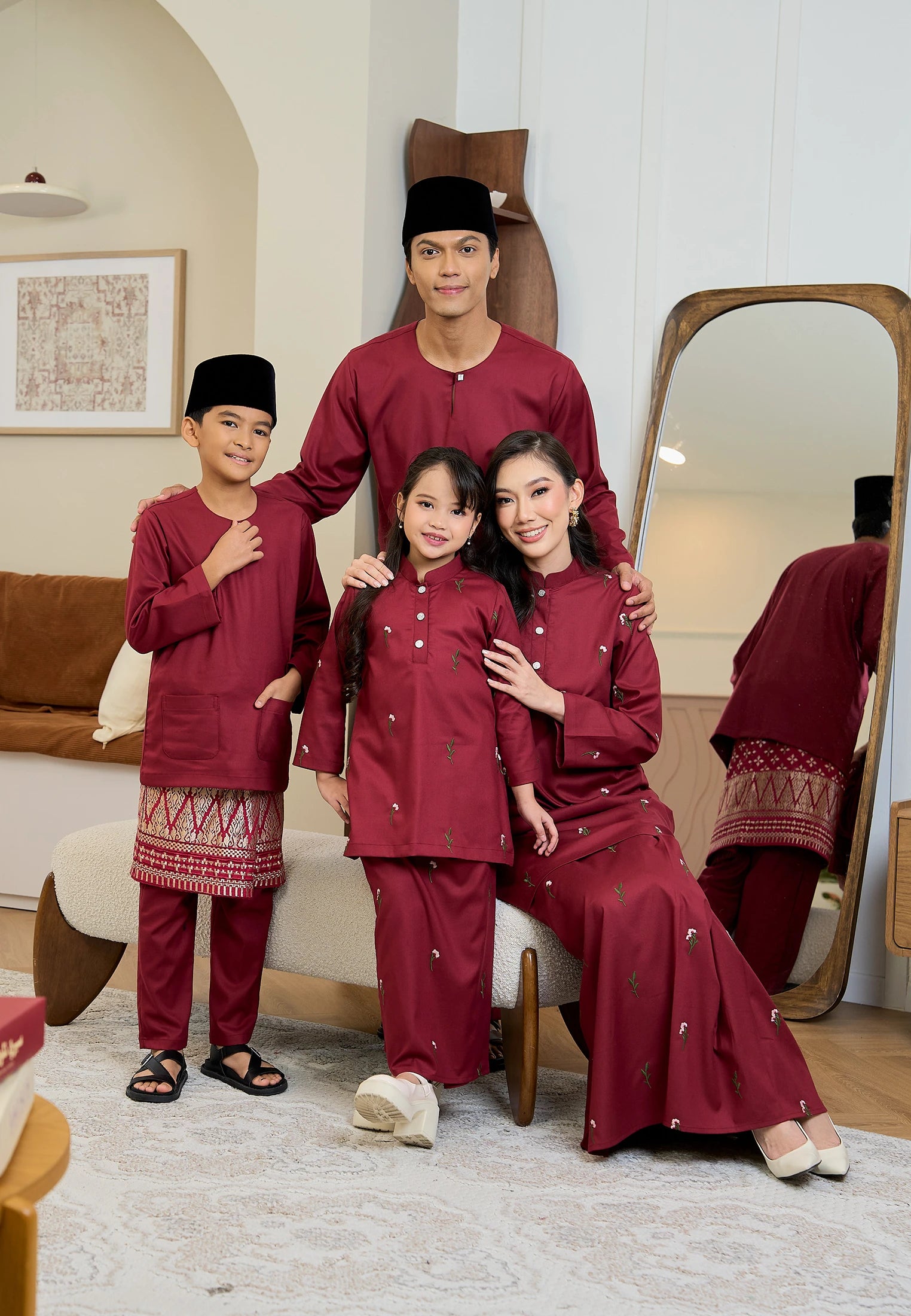 Anggun Kurung Klasik - Maroon (Kids)