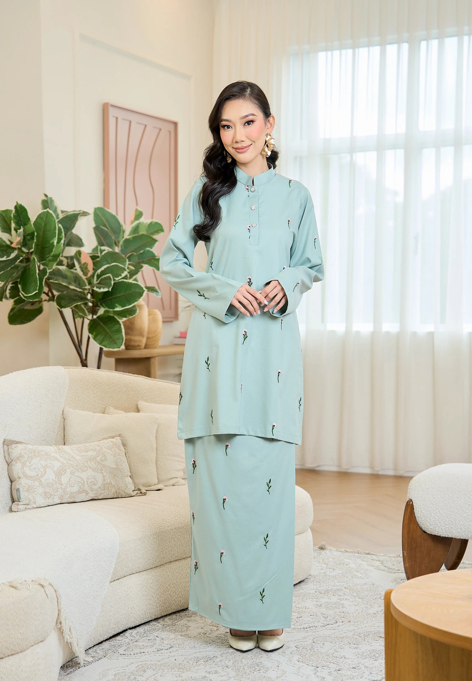 Anggun Kurung Klasik - Mint Green (Women)