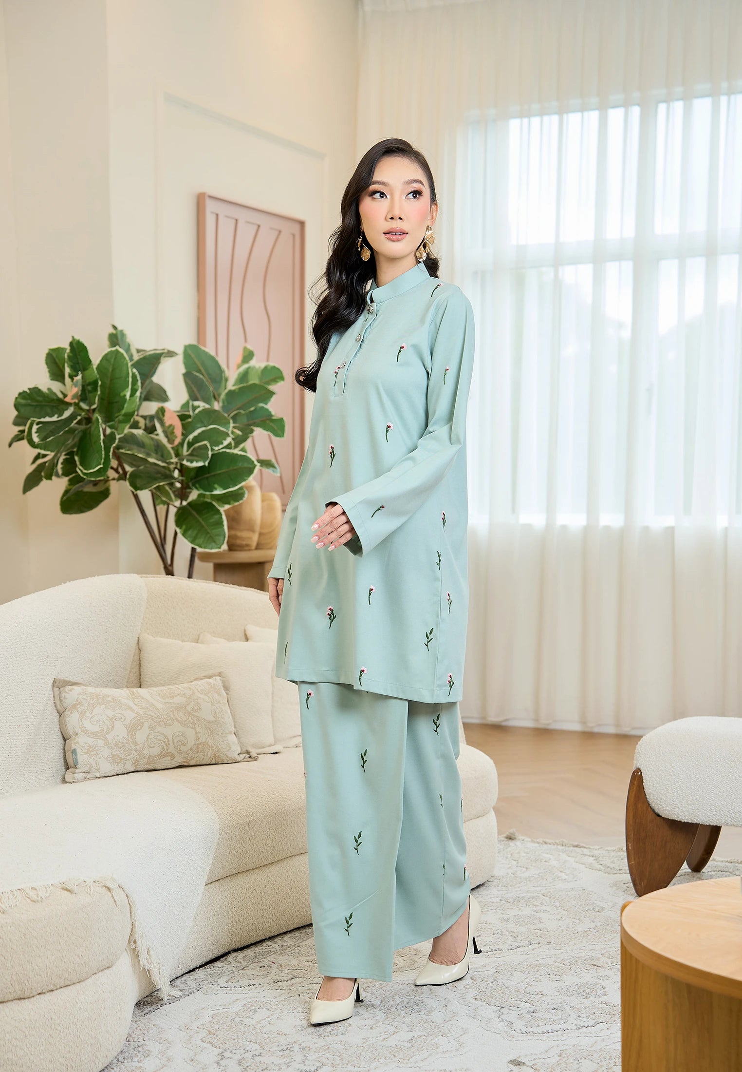 Anggun Kurung Klasik - Mint Green (Women)