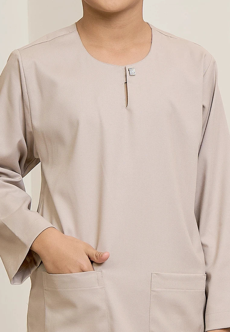 Baju Melayu Teluk Belanga Mark III - Nude Champagne (Kids)