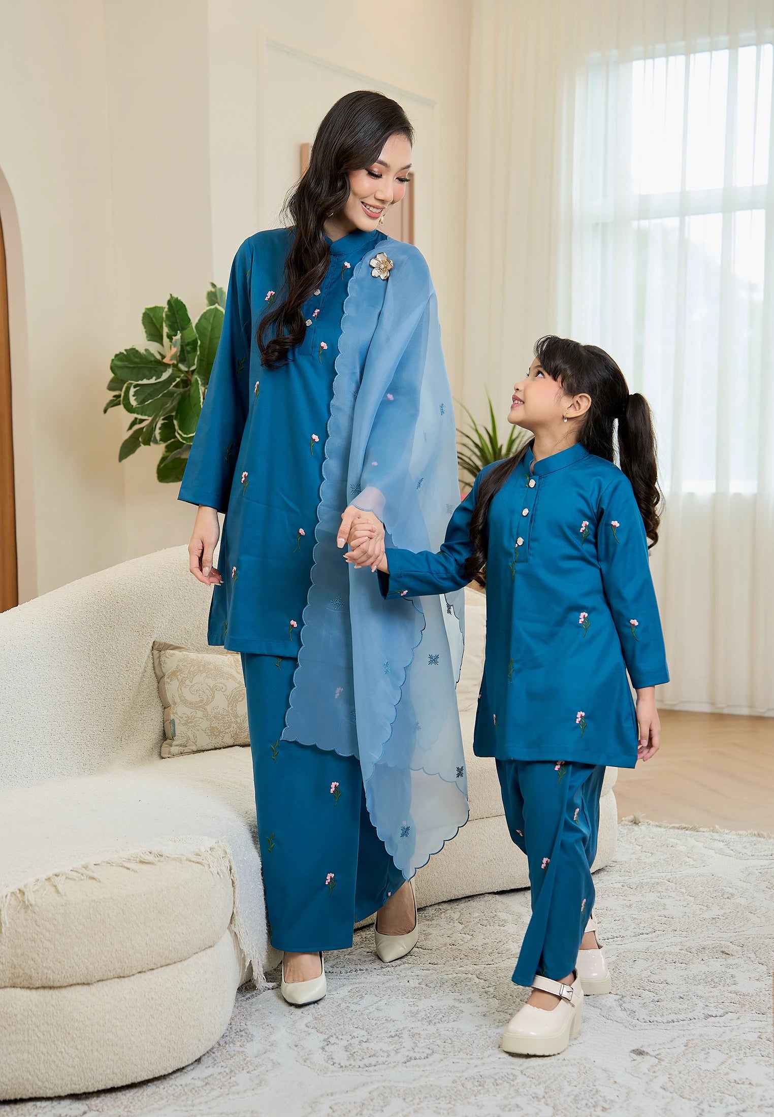 Anggun Kurung Klasik - Teal Blue (Women)