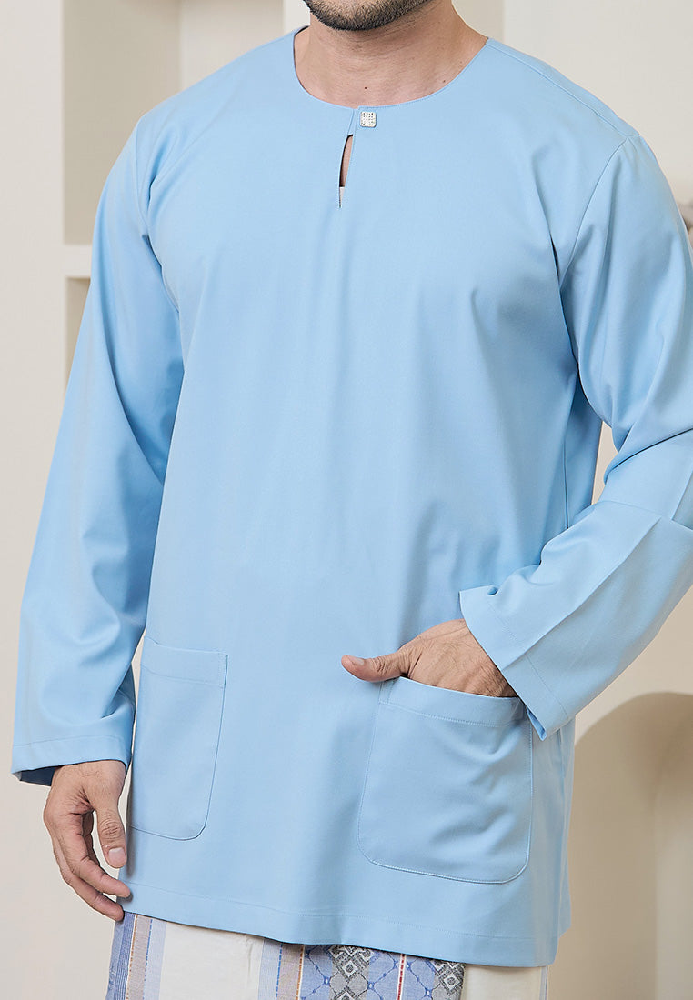 Baju Melayu Teluk Belanga Mark III - Baby Blue (Men)