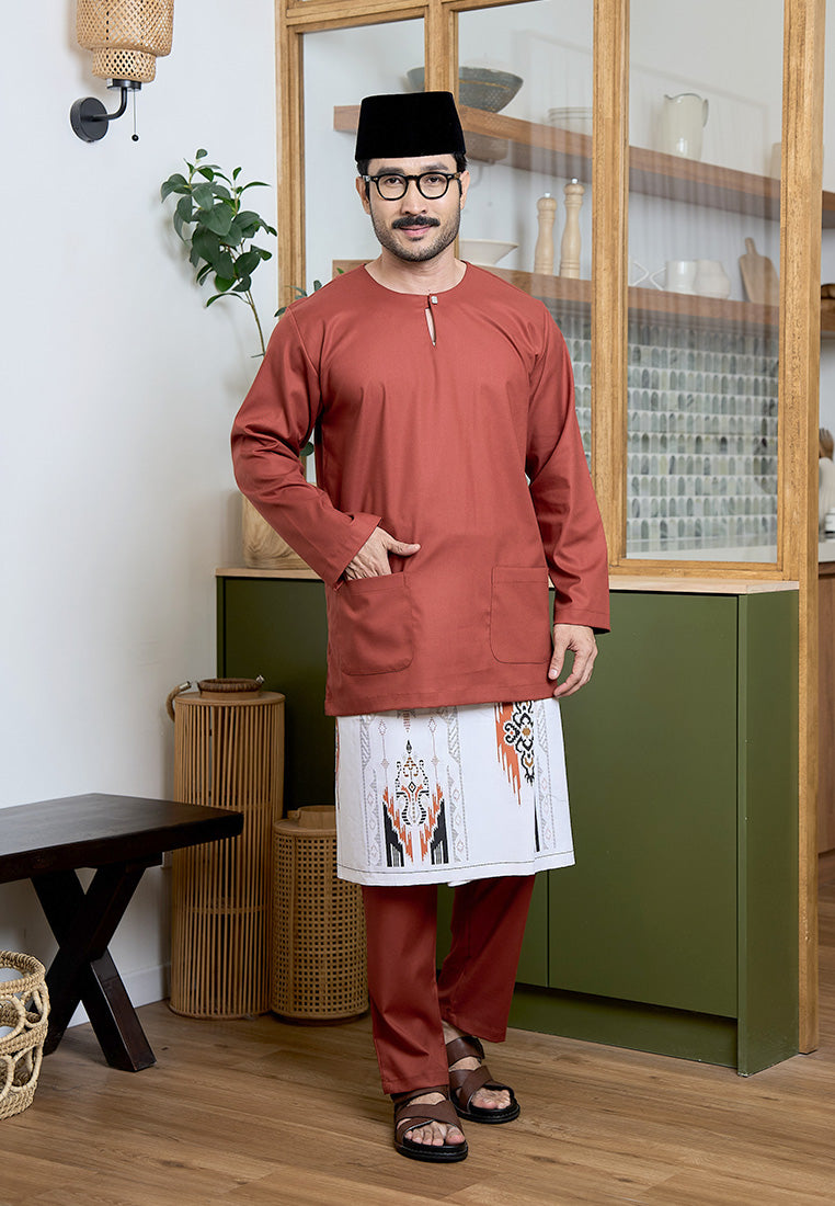 Baju Melayu Teluk Belanga Mark III - Burnt Orange (Men)