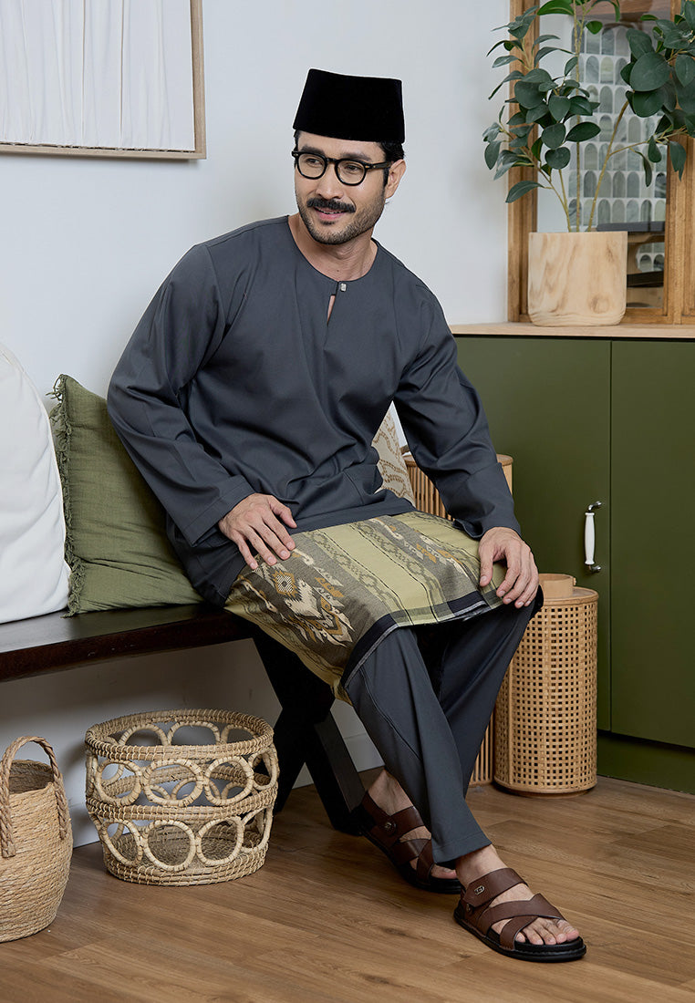 Baju Melayu Teluk Belanga Mark III - Dark Grey (Men)