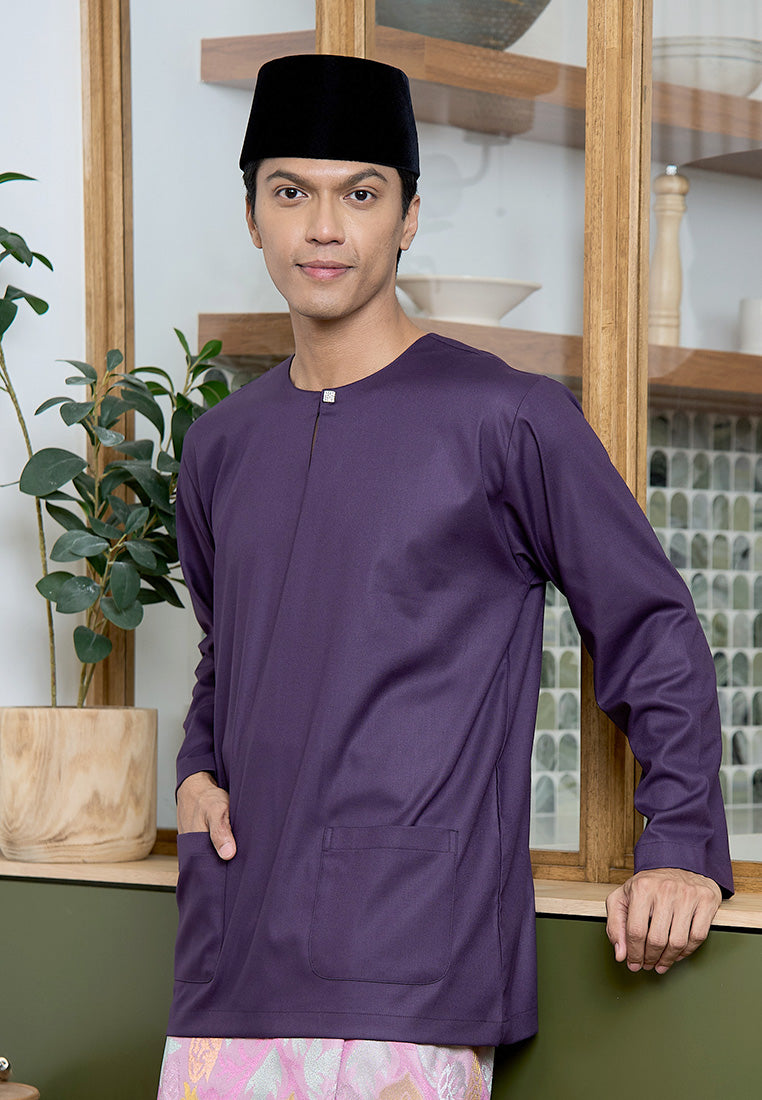 Baju Melayu Teluk Belanga Mark III - Dark Purple (Men)