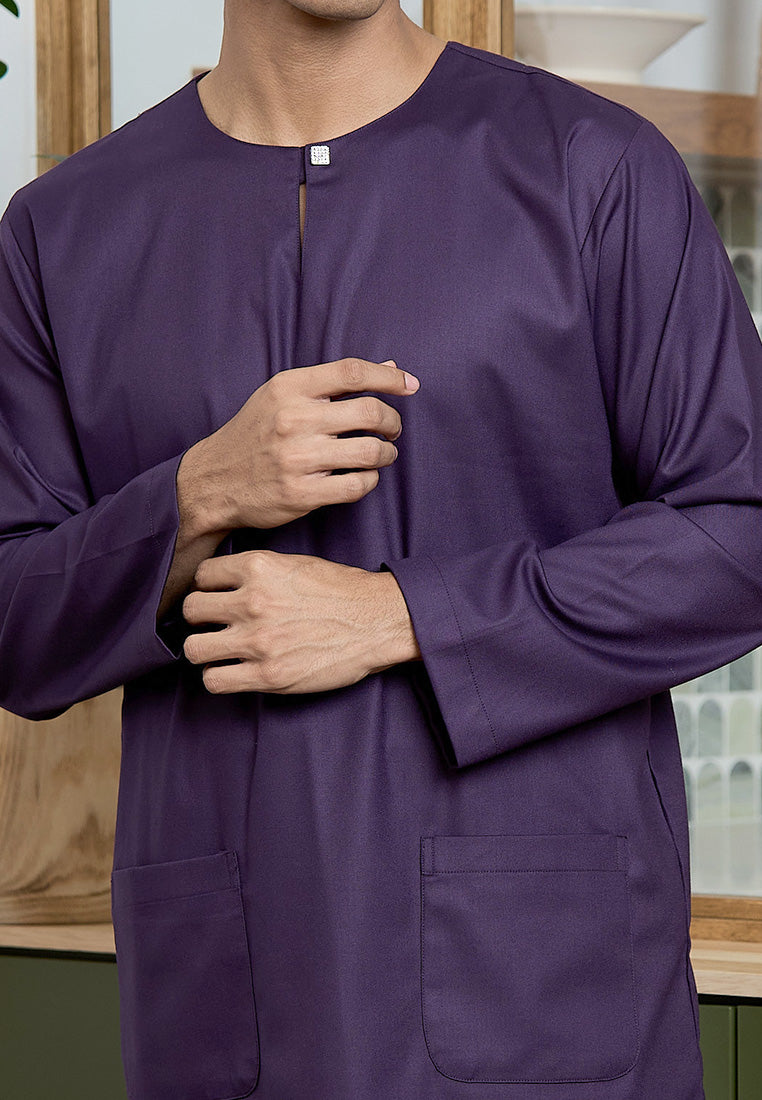 Baju Melayu Teluk Belanga Mark III - Dark Purple (Men)