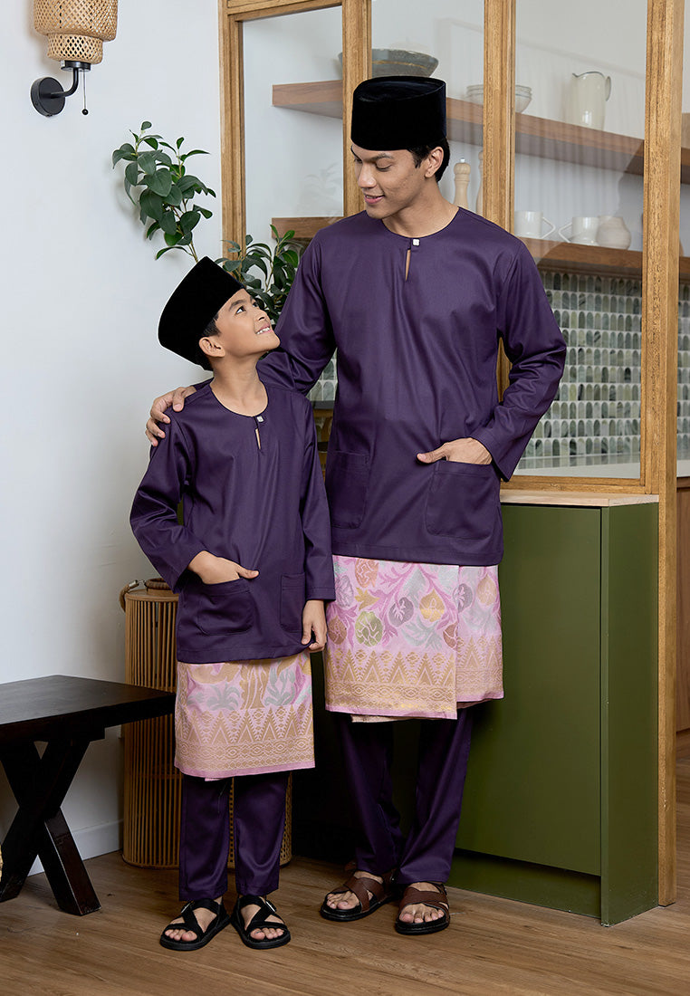 Baju Melayu Teluk Belanga Mark III - Dark Purple (Men)
