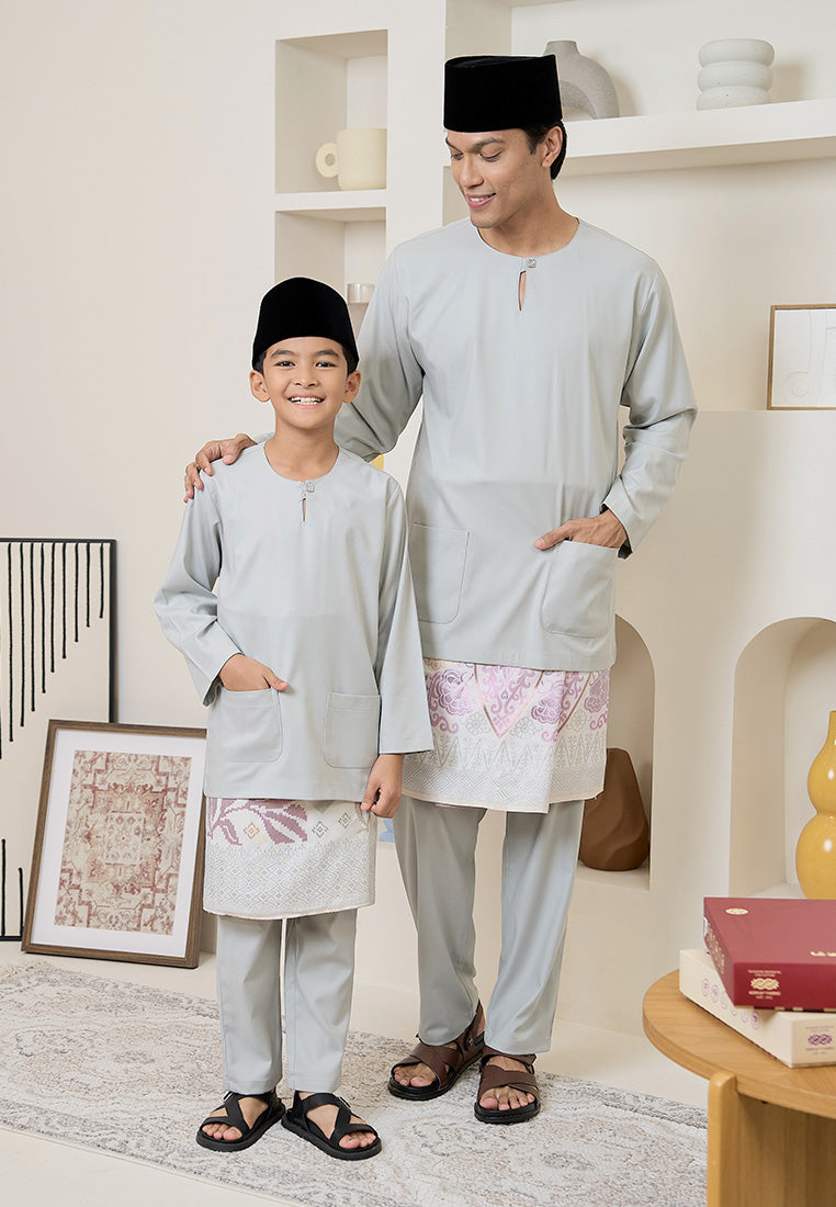 Baju Melayu Teluk Belanga Mark III - Dusty Grey (Men)