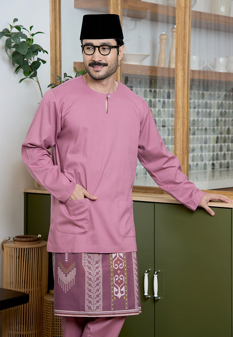 Baju Melayu Teluk Belanga Mark III - Dusty Pink (Men)