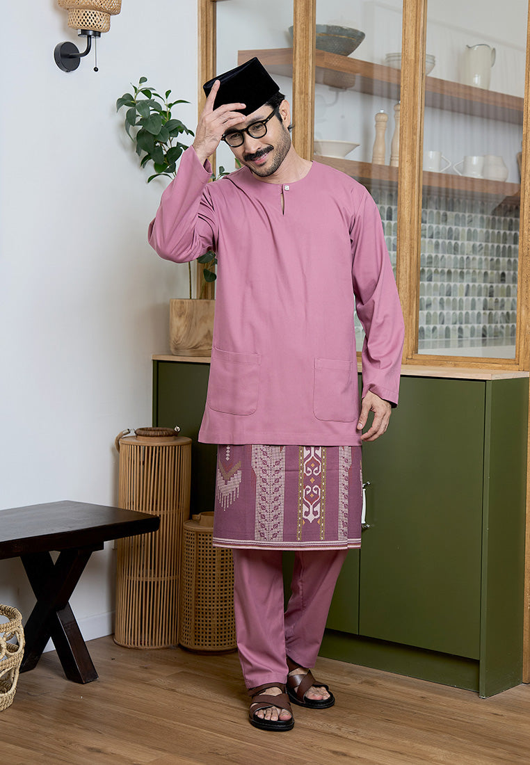 Baju Melayu Teluk Belanga Mark III - Dusty Pink (Men)