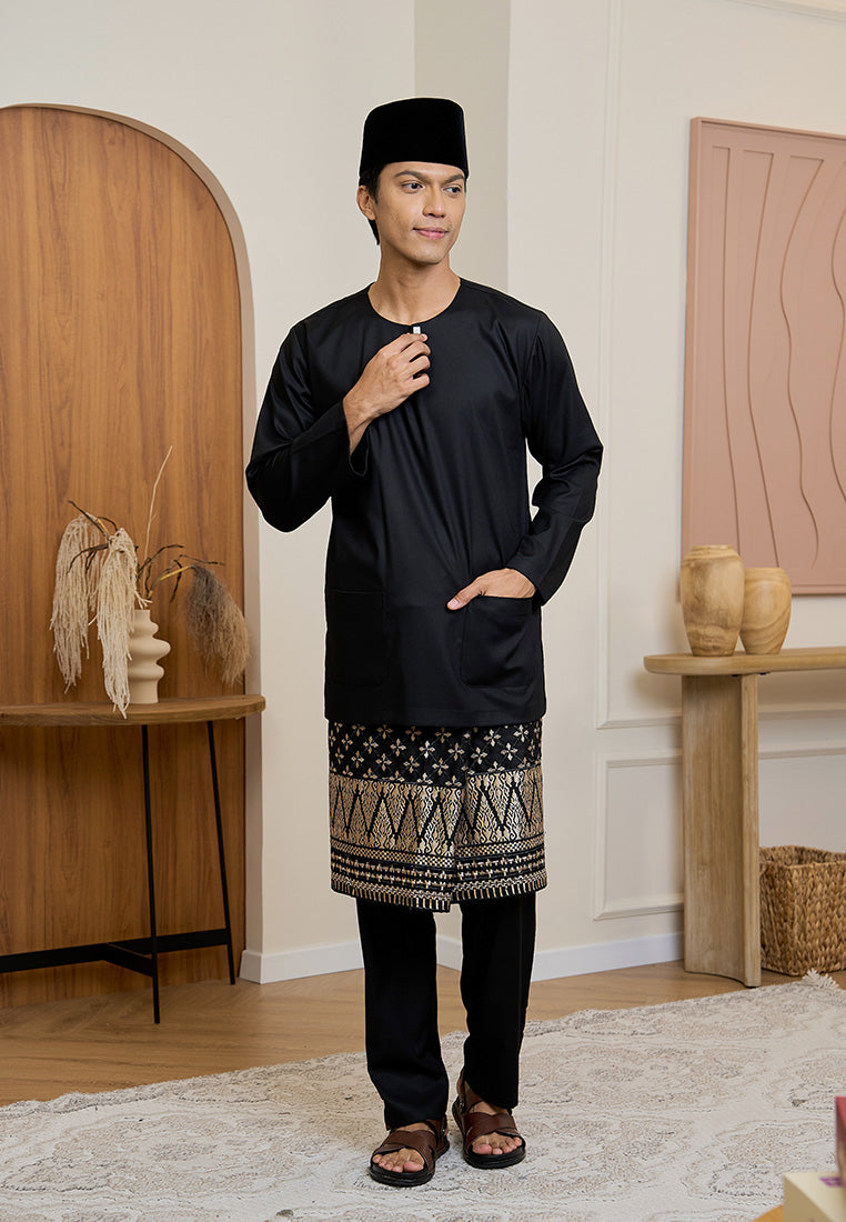 Baju Melayu Teluk Belanga Mark III - Black (Men)